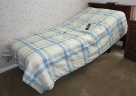 Second View of Serta Perfect Sleeper Adjustable Foundation Twin Bed Raised