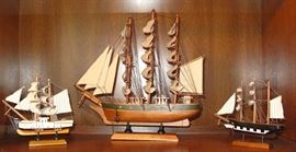 Vintage Wooden Model Ships