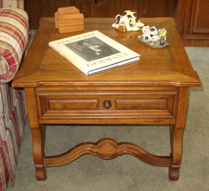 Thomasville End Table with a single drawer (1 of 2 shown)