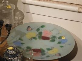 Art glass charger, c. 1925