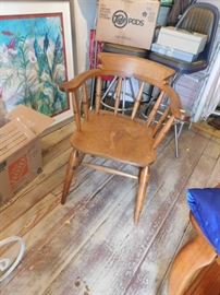 Antique English captain's armchair