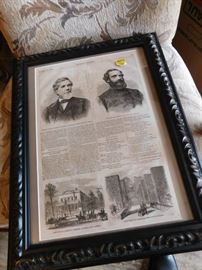 Rare Currier and Ives with a Louisiana governor and story, c. 1875