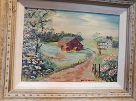 Amerian rural scene, c. 1950, by De Groh