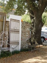 Single large cast iron door