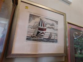 Philip Sage, sailng on Lake Pontchetrain.