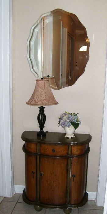 Small occasional table and mirror