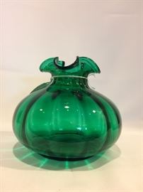 American Emerald Blown Glass 19th Century