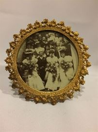 Gilded Bronze Circular Frame 19th Century