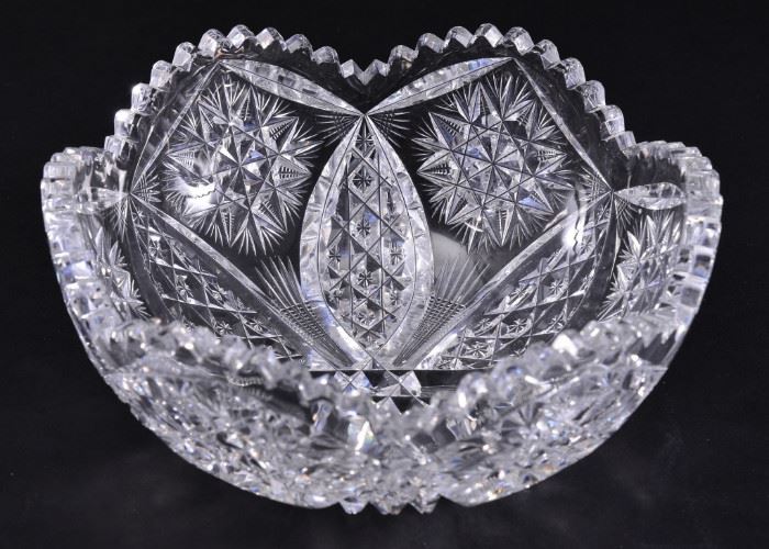 Lot 4:  Vintage Cut Glass Bowl
