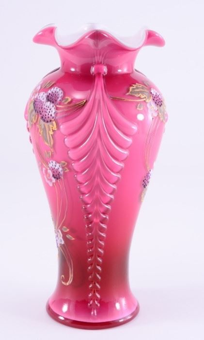 Lot 8:  Fenton Cased Cranberry Glass
