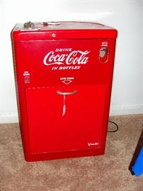 Very nice 1950's Vendo Coca Cola machine. Original compressor.