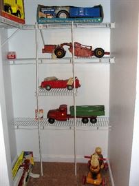 Tough to find Antique & Vintage steel trucks some mint in original box's.