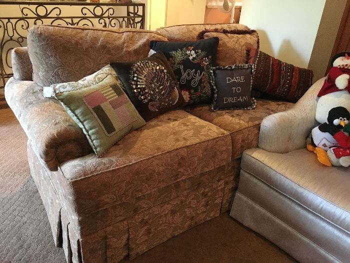 Chenille sofa...Perfect shape