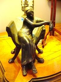 Bronze figure seated