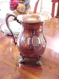 Heavy silverplated water pitcher