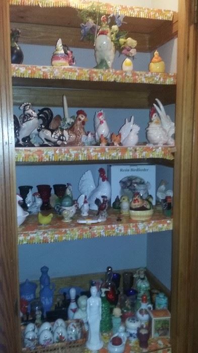 Massive amount of Chicken and Avon Collectibles