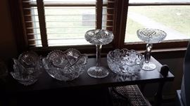 American Brilliant Period Cut Glass 