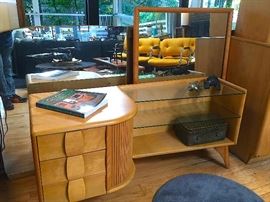 HEYWOOD WAKEFIELD KOHINOOR VANITY W/ MIRROR. 