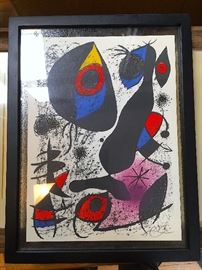 JOAN MIRO SIGNED LITHOGRAPH.