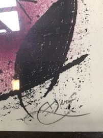 JOAN MIRO SIGNED LITHOGRAPH.