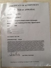 JOAN MIRO SIGNED LITHOGRAPH.