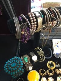 STERLING & COSTUME JEWELRY. 