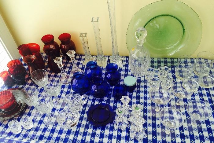 Lots of Colorful Glassware