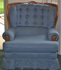 Matching Blue Sofa, Love Seat, & Chair
