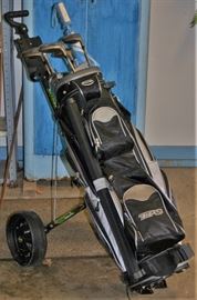 Kathy Whitworth Golf Clubs; Power Built TPS Golf Bag; Intec Golf Cattie