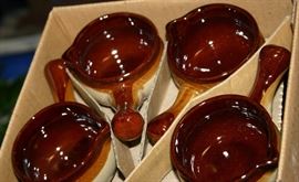 Earthware Warmers: Soup Set, Tureen, & Butter/Sauce