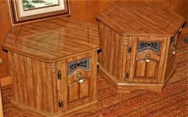 Matching Coffee Table & 2 Octagon End Tables