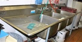 Advance Tabco Model # FC-3-2424-24RL-X Three Compartment Sink