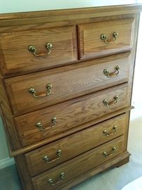With A Matching 6 Drawer Oak Chest...