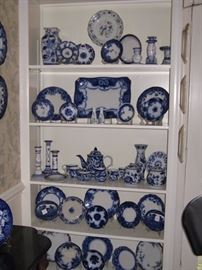 Just some of the old and new blue china
