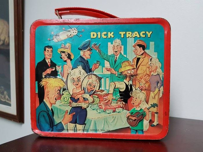 Dick tracy lunch box with thermos