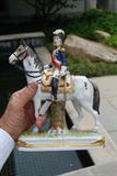 FINE GERMAN PORCELAIN SOLDIER ON HORSE -