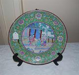 ANTIQUE CANTONESE PAINTED PLATE