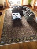 11.  Custom made living room carpet in burgundy & gold – 22’ x 14’ (original cost = $27,000)   Asking $ 7500