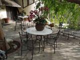 25.  Collection of Janus et Cie patio furniture – two double chaises, 1 single chaise, 4 chairs and round dining table, 1 side chair, 1 bistro table, 3 bar stools, 2 serving carts, 2 side tables  -  (original cost=$24000) 
 Asking:  $6000       Note:  will consider offers on individual pieces or small groups of Janus patio furniture items