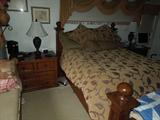 28.   Queen size bed, deluxe pillow top mattress & box spring, two night stands, bench & armoire  -   Asking:  $1250