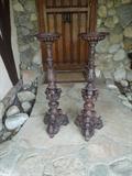 65.  Maitland Smith bronze pedestal/plant/candle holders – one pair -  4 ‘ tall - 120 lbs – Asking:  $895