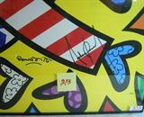 Michael Jackson gift to DR. KLEIN      Romero Britto painting signed by both Michael Jackson & Romero Britto