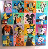 Cartoon Dogs, by De La Nuez  - signed on verso & dated '02