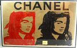 Chanel: Double Jackie, gouache on 3 sheets of brown paper by Michael Duke Pavoni