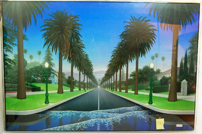 A View From Windsor Drive, Hancock Park, oil on canvas by G.R. Bloomfield