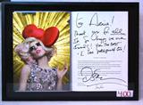 Lady Gaga inscribed and signed booklet to Dr. Klein 