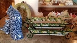 Decorative Owls & more Christmas Serving Pieces