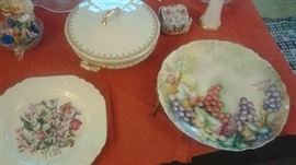 French hand painted plates