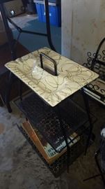 Mid Century Modern Magazine Rack and Ashtray