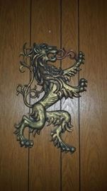 Rustic Medieval Lion Rampant Wall Hanging